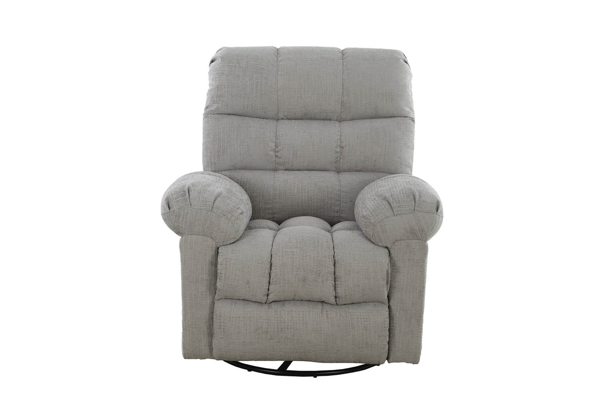 Nellie Glider Swivel Manual Recliner Chair in Grey or Latte