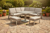Neptune Aluminium Square Corner Sofa with Lift + Rise Table | Nept0509_0530