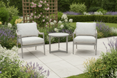 Nettlestone Outdoor 3 Piece Armchair Set with Drinks Table | Nett0579
