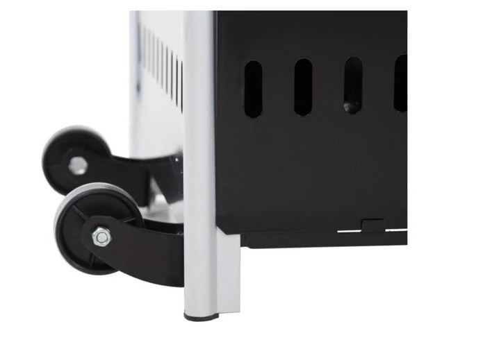 Sunred Propus Black Gas Patio Heater with Electric Ignition & Wheels, 221cm