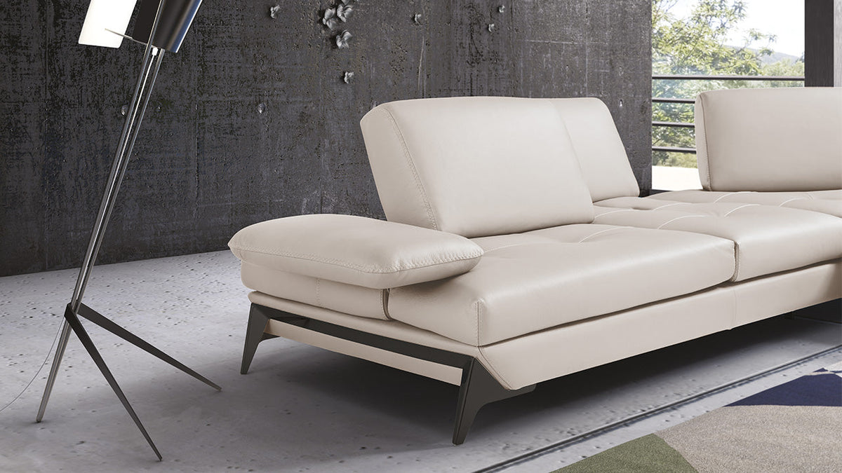 Andrea Modular Leather Sofa with Chaise & Peninsula