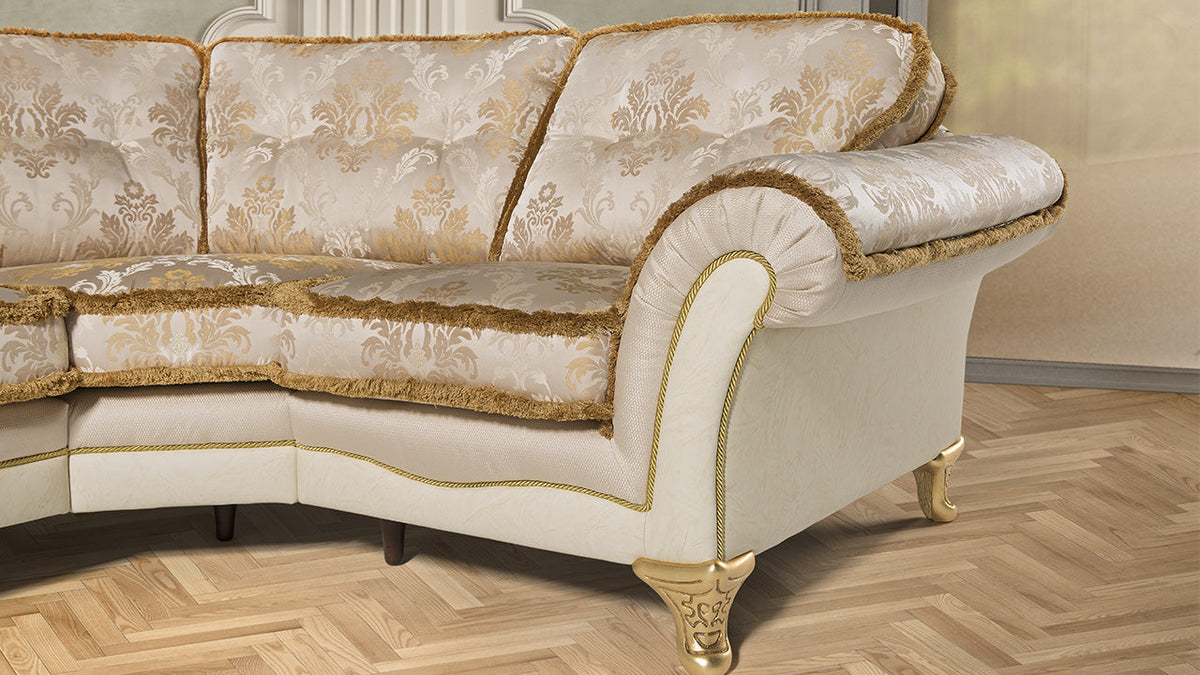Beethoven Leather Corner Sofa Collection with Removable Cushions