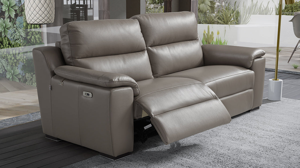 Garbo Italian Leather Sofa & Corner Collection with Electric Recliner Option
