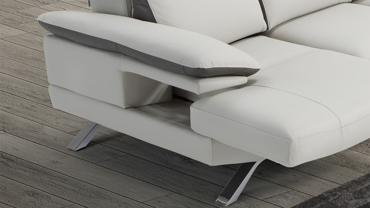 Glenda Deep Modular Italian Leather Sofa with Octagonal Corner