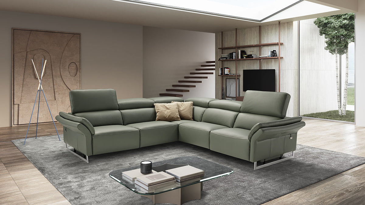 Mottetto Deep Italian Leather Sofa & Corner with Electric Recliner Option