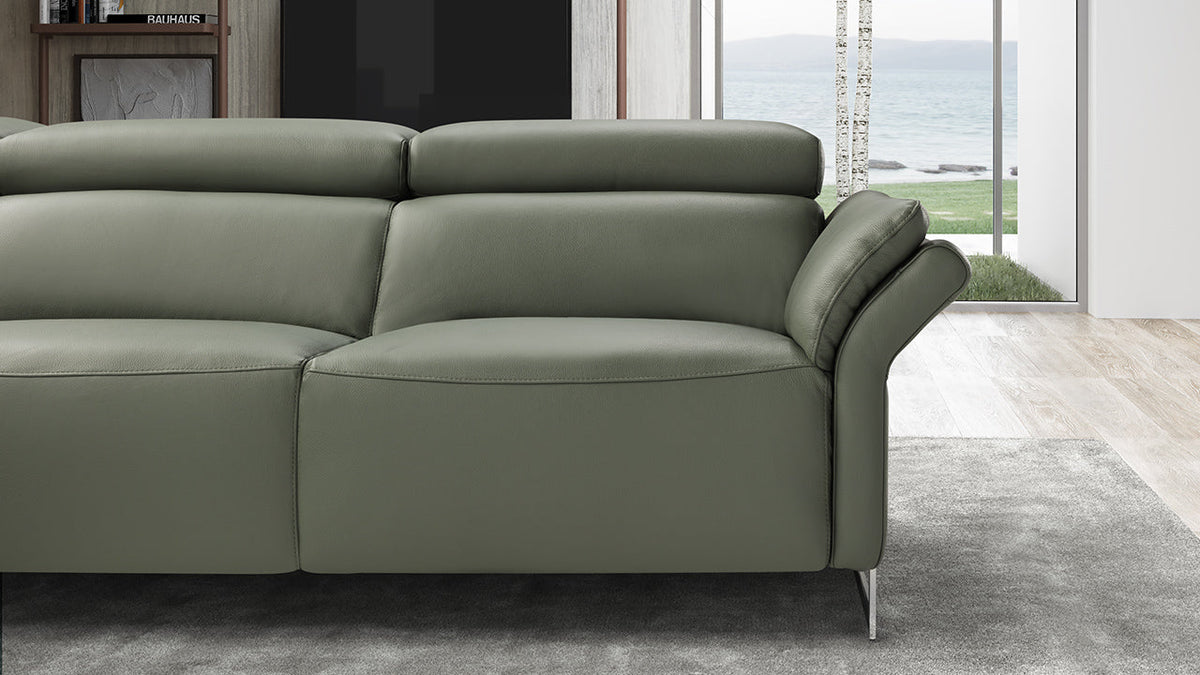 Mottetto Deep Italian Leather Sofa & Corner with Electric Recliner Option