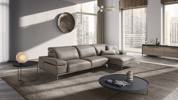 Oblige Italian Leather Sofa with Sliding Seats & Adjustable Headrests | Newtrend Concepts Italia