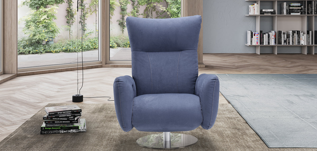 Plage High Back Italian Leather Swivel Chair