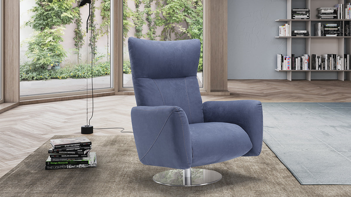 Plage High Back Italian Leather Swivel Chair