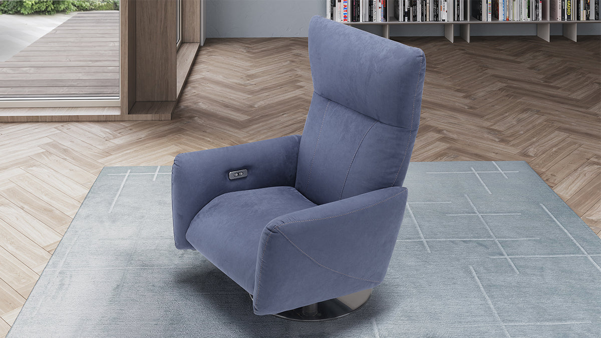 Plage High Back Italian Leather Swivel Chair