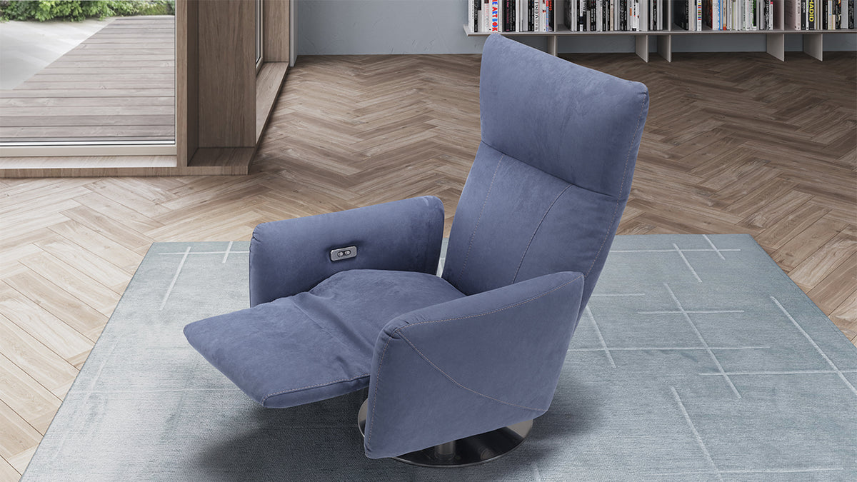 Plage High Back Italian Leather Swivel Chair