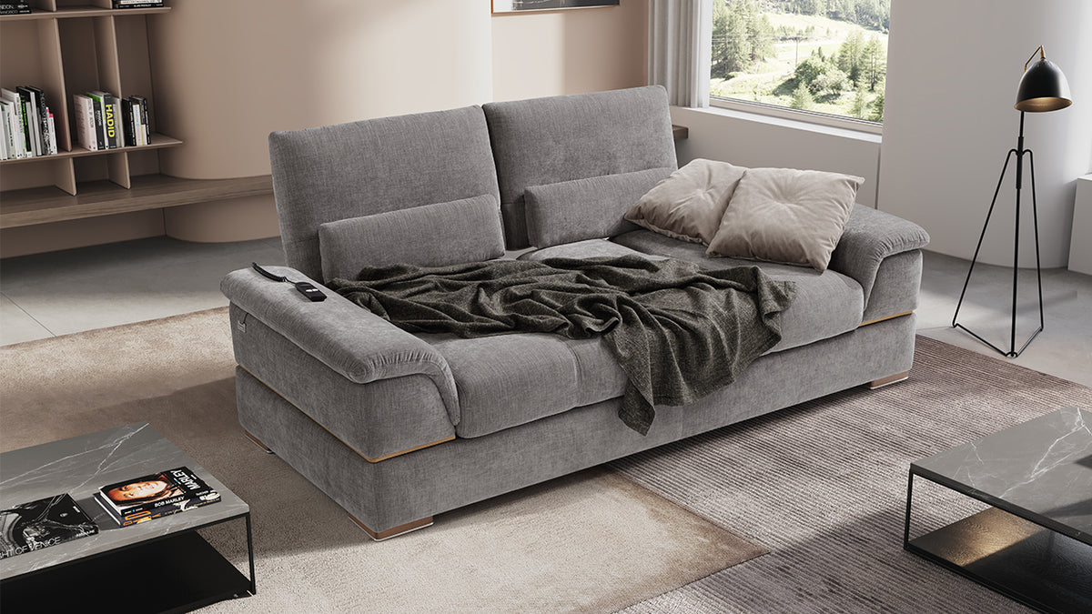 Privilege Italian Leather MAXI 3 Seater with Sliding Seats & Mini Table
