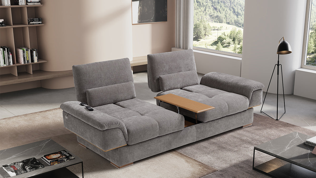Privilege Italian Leather MAXI 3 Seater with Sliding Seats & Mini Table