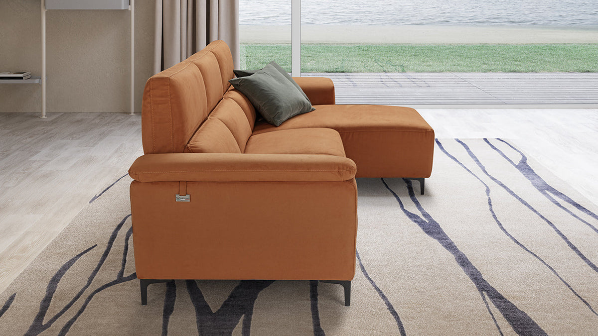 Tawney Modular Italian Leather Sofa with Dual Motor Recliner & Electric Headrests