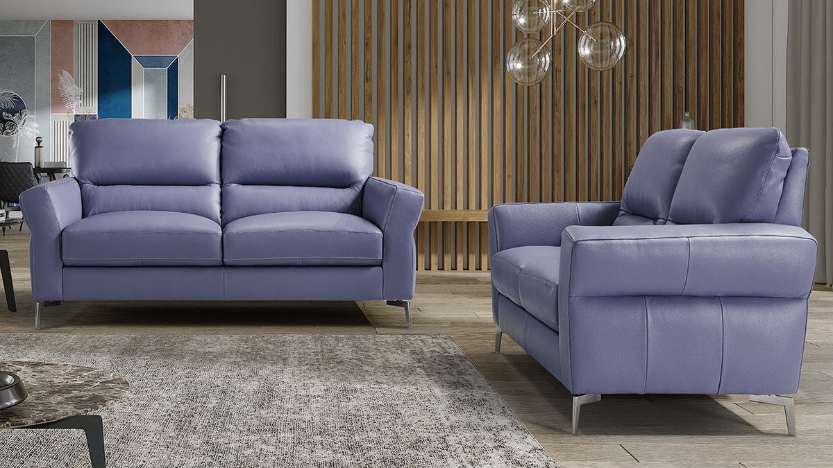 Winona Leather Sofa Collection with Fold-Down Headrests