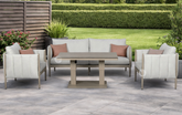 Pumpkin Outdoor Fabric 2 Seater + 2 Chairs + Lift Table | Pump0585