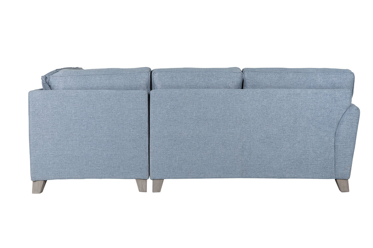 Cantrell Fabric Corner Sofa with Ottoman Footstool