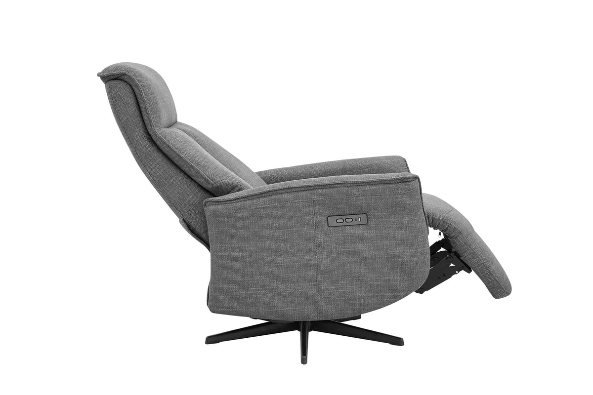 Riya Electric Reclining Swivel Accent Chair with USB and Battery Pack