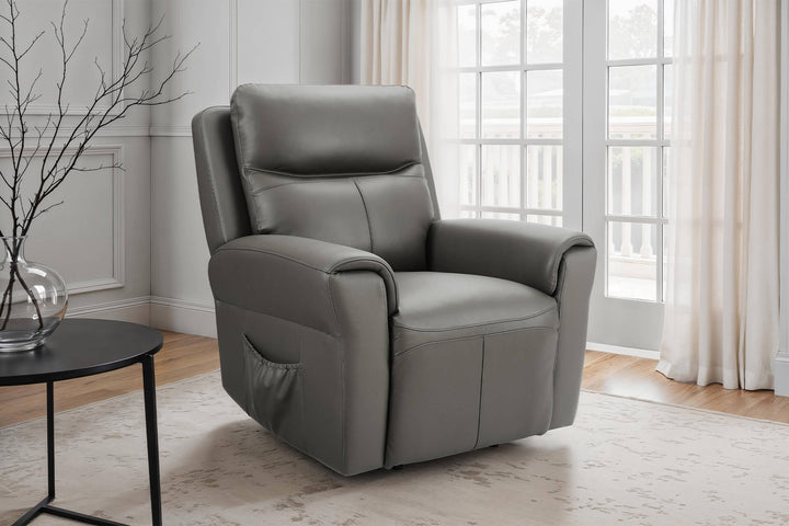 Russo Leather Dual Motor Lift and Rise Recliner Chair | VIDA Living