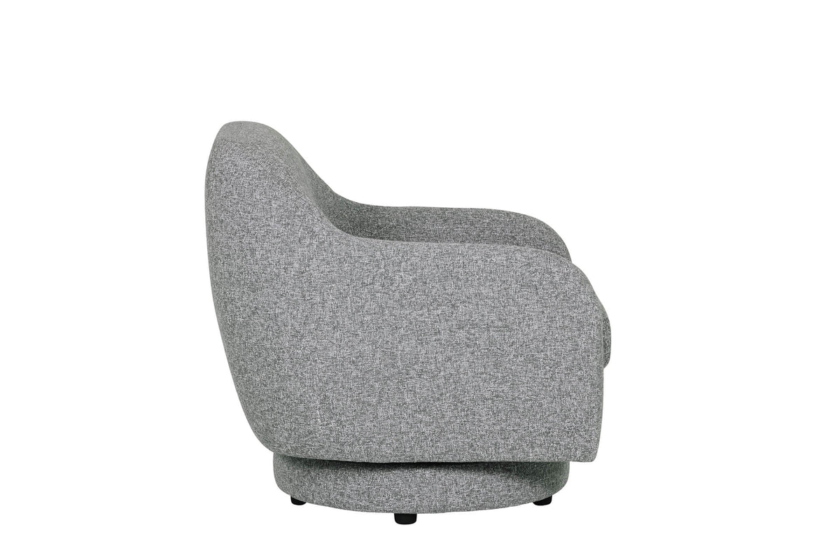 Spencer Grey Fabric Swivel Accent Chair with Pocket Sprung Seat