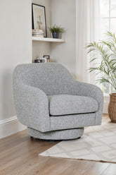 Spencer Grey Fabric Swivel Accent Chair | VIDA Living
