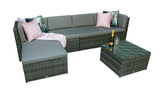 Signature Weave - Rattan Grey Modular Corner Sofa Set | Stella | Stel0333