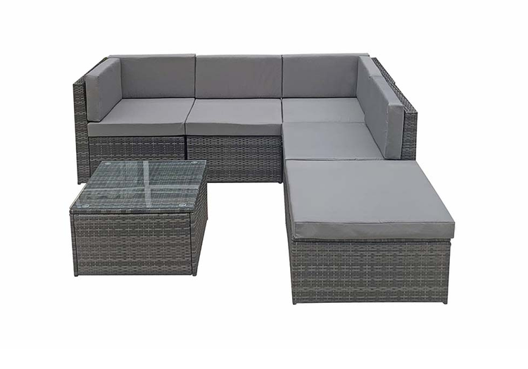 Signature Weave - Rattan Grey Modular Corner Sofa Set | Stella | Stel0333