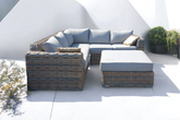 Rattan Brown Malibu Corner Sofa Set | MALI168MJ