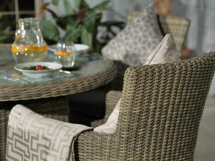 Royalcraft Rattan Wentworth 4 Seater Dining Set | WEN110CAR-WS