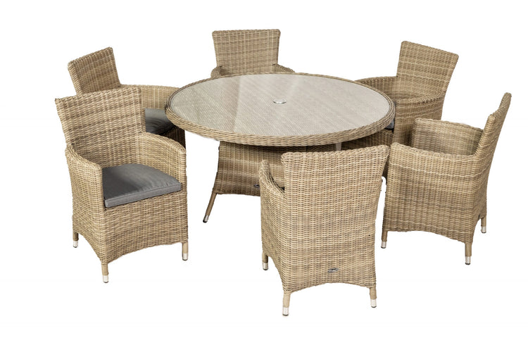 Royalcraft Rattan Wentworth 6 Seater Dining Set | WEN140CAR-WS