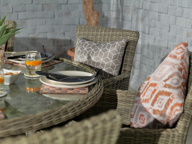 Royalcraft Rattan Wentworth 6 Seater Dining Set | WEN140CAR-WS