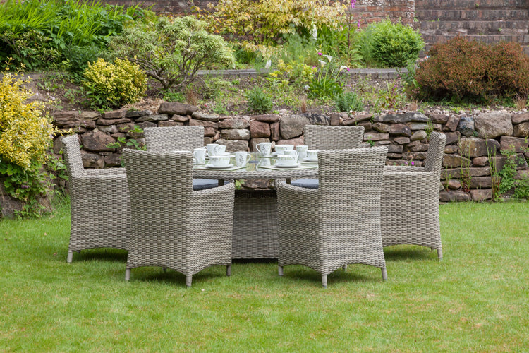 Royalcraft Rattan Wentworth 6 Seater Dining Set | WEN140CAR-WS