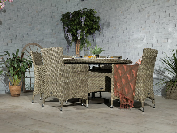 Royalcraft Rattan Wentworth 6 Seater Dining Set | WEN140CAR-WS