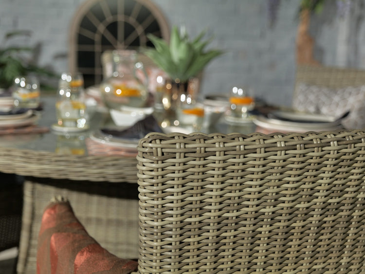 Royalcraft Rattan Wentworth 6 Seater Dining Set | WEN140CAR-WS