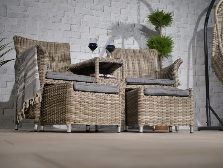 Rattan Wentworth Fixed Companion Set | AMIR | WENFIXCOMP-WS