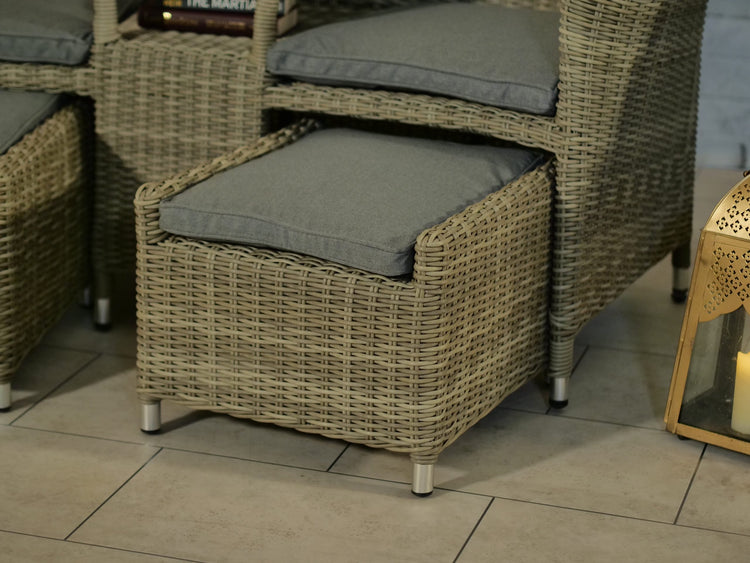 Rattan Wentworth Fixed Companion Set | AMIR | WENFIXCOMP-WS