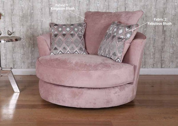 Affinity Fabric Swivel Chair | Buoyant Upholstery