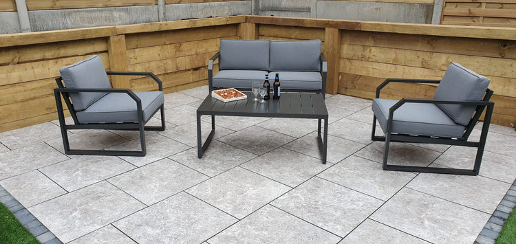 Alarna Aluminium 2 Seater Sofa Set + 2 Chairs | ALAR0358