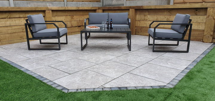 Alarna Hand-Painted Aluminium Garden Sofa Set with 2 Seater, 2 Armchairs & Coffee Table | Signature Weave