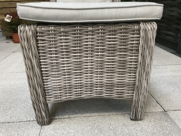 Alexandra 6 Seater Grey Rattan Garden Dining Set with High Back Chairs | Signature Weave