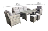 Amy Rattan 7 Seater Dining Set in Grey | Amy0213