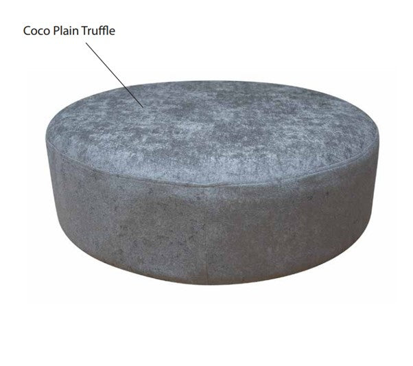 Arc Round Fabric Footstool | Buoyant Upholstery