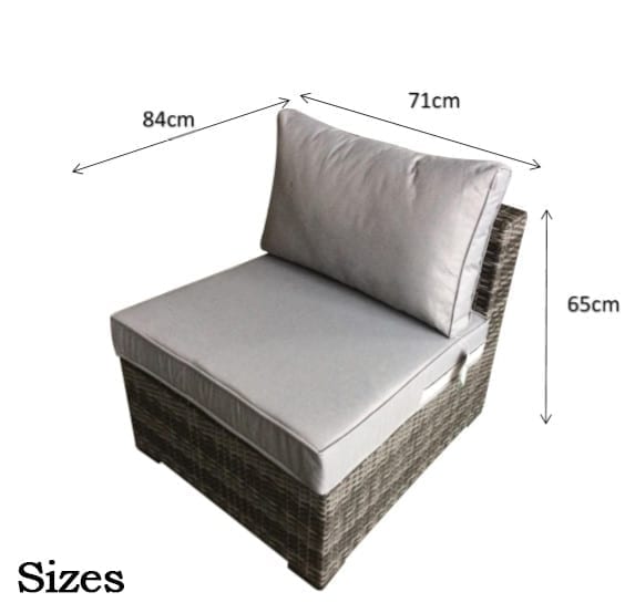 Jessica Grey Rattan Modular Garden Corner Sofa with End Tables & Footstool | Signature Weave
