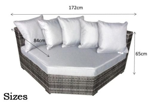 Jessica Brown Rattan Modular Garden Corner Sofa with End Tables & Footstool | Signature Weave