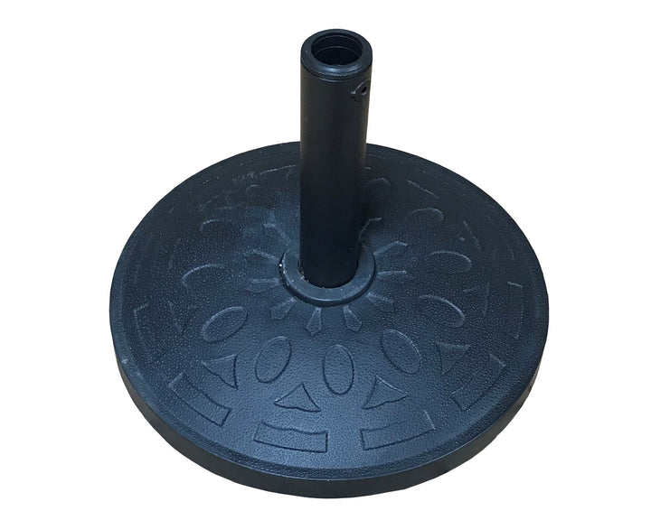 Rattan-Effect Concrete Round Base for Table Parasols, 50cm | Signature Weave
