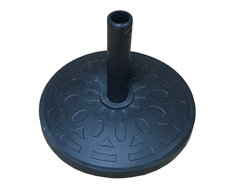 Rattan-Effect Concrete Round Base for Table Parasols, 50cm | Signature Weave