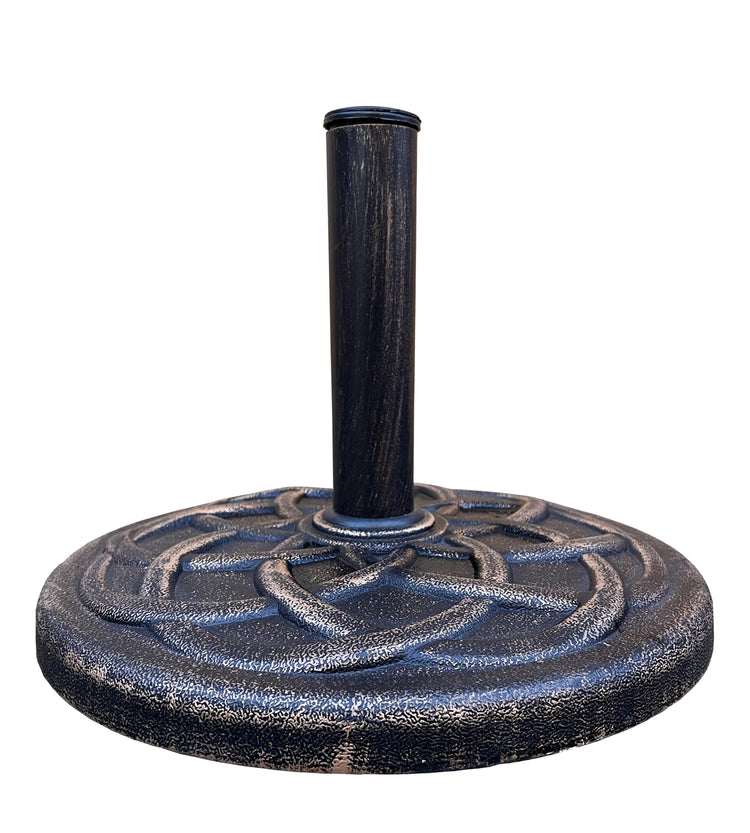 Resin Table Parasol Base with Brass Finish | Base0470