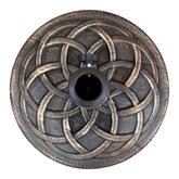 Resin Table Parasol Base with Brass Finish | Base0470
