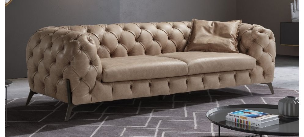 Batal Low Italian Leather Sofa Collection