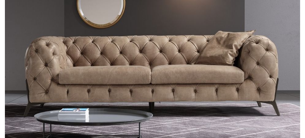 Batal Low Italian Leather Sofa Collection